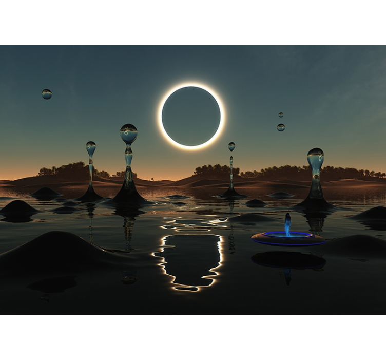 Himmelsk vannscene fototapet verdensrommet - Tenstickers