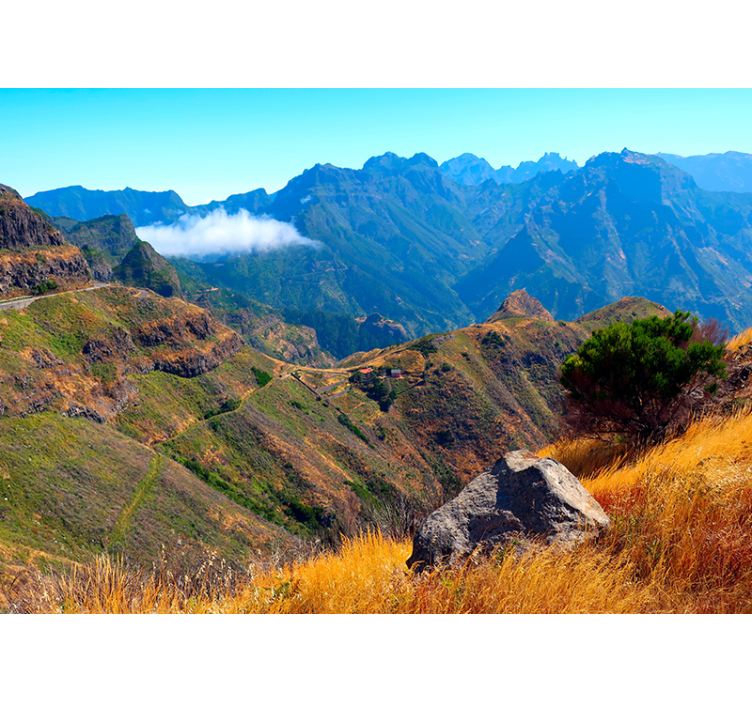 Majestetisk utsikt fototapet fjell - Tenstickers