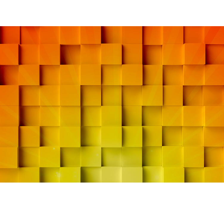 Fototapet tekstur geometrisk kube mønster - Tenstickers