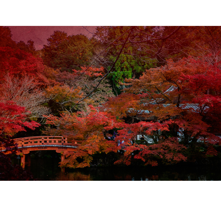 Høst i japan natur fototapet - Tenstickers