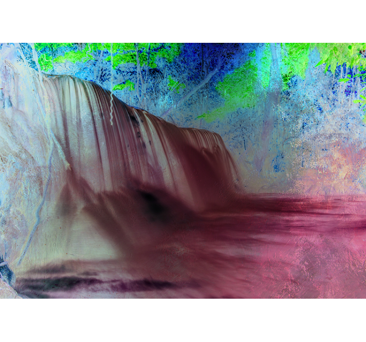 Foss vår og høst natur fototapet - Tenstickers