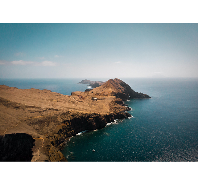 Kystutsikt over fjellene fototapet landskap - Tenstickers