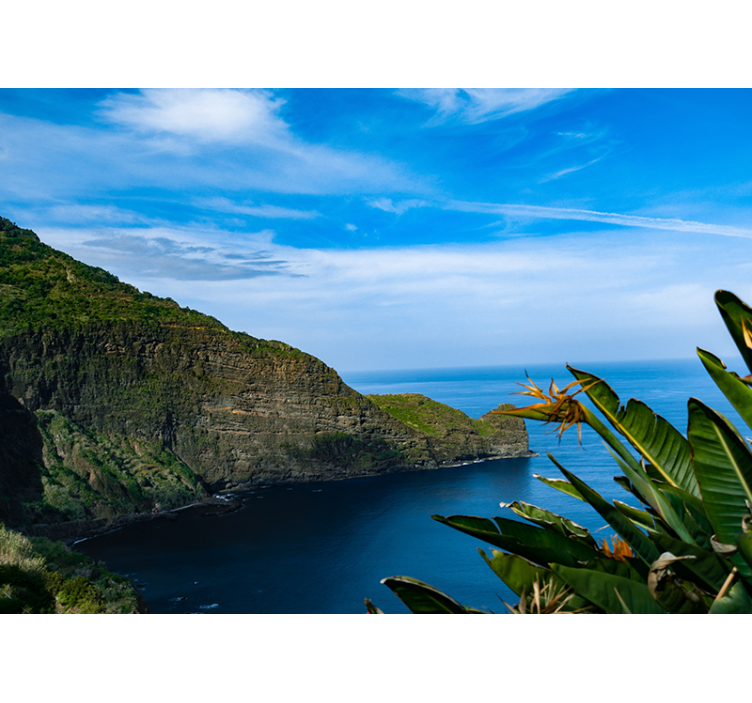 Fototapet landskap kystfjellutsikt - Tenstickers