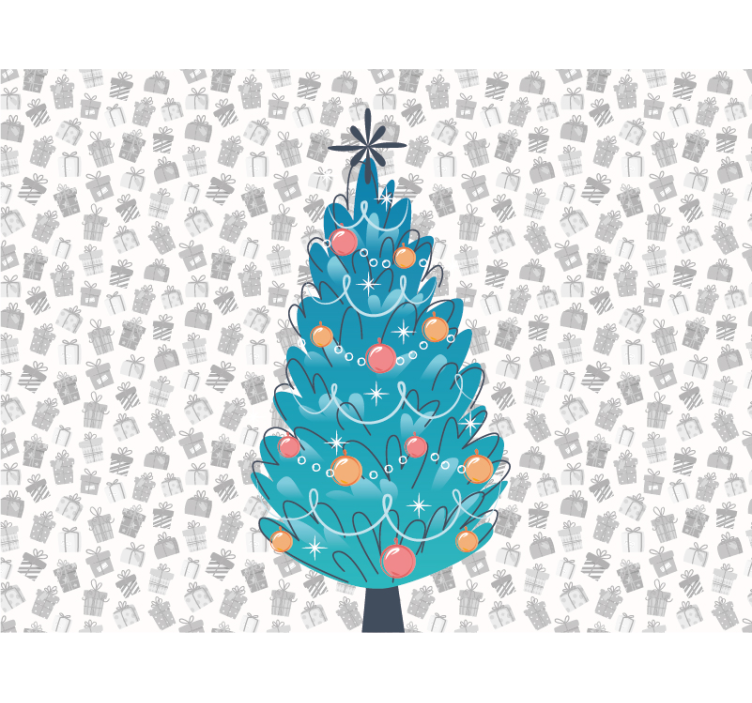 Gaver under treet jul fototapet - Tenstickers