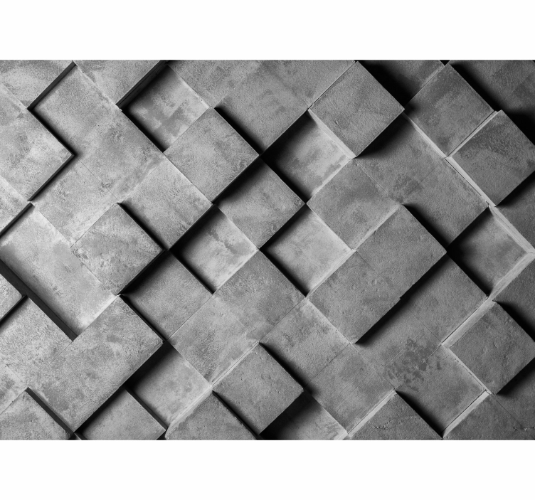Fototapet tekstur geometrisk grå mønster - Tenstickers