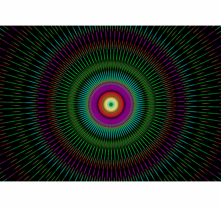 Fototapet abstrakt strålende spiral mønster - Tenstickers