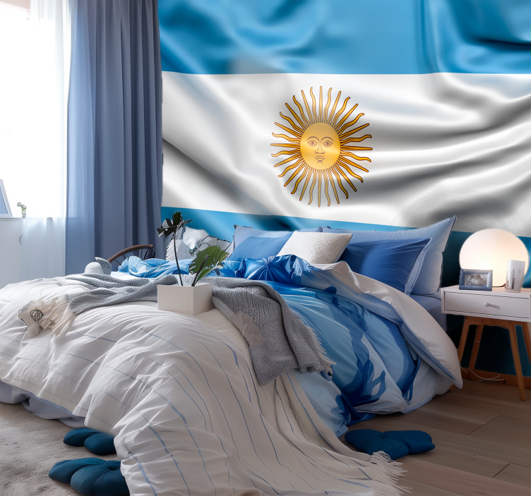 Argentinsk flagg byer fototapet - Tenstickers