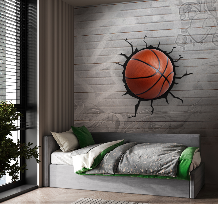 Basketball graffiti 3d fototapet - Tenstickers