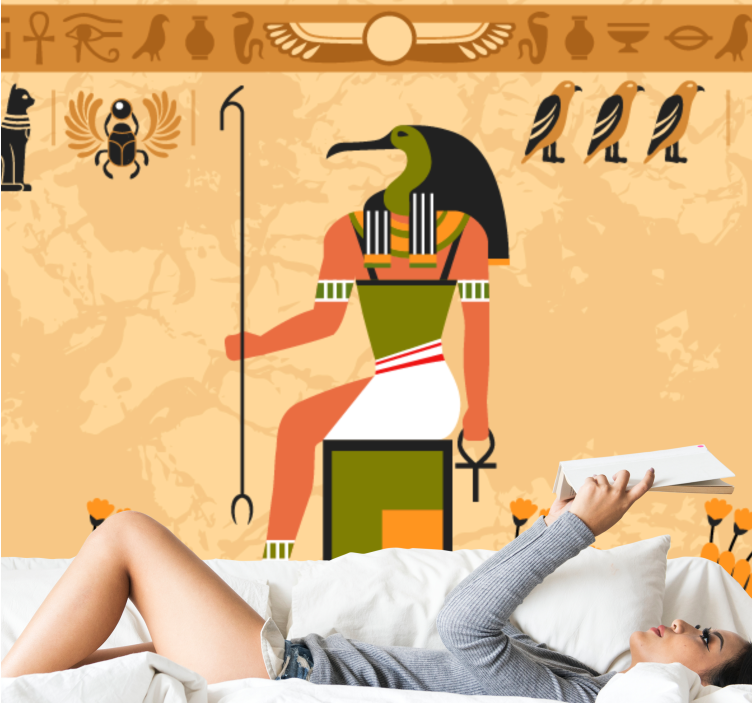 'egyptiske' månens gud fototapet moderne - Tenstickers