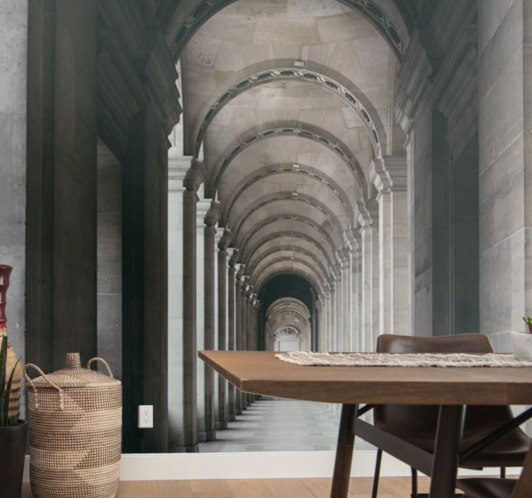 Eldgamle sementbuer dybde fototapet 3d - Tenstickers