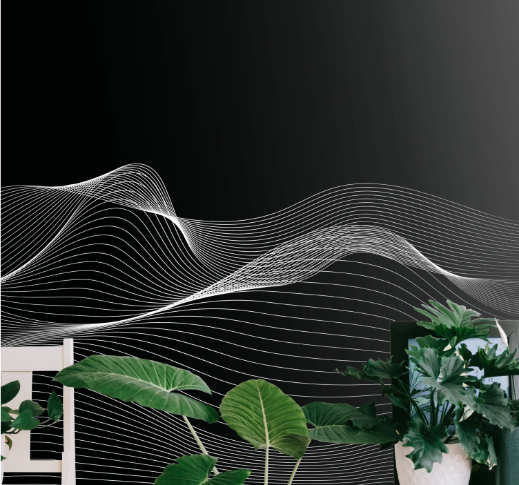 Elegante flytende linjer fototapet moderne - Tenstickers