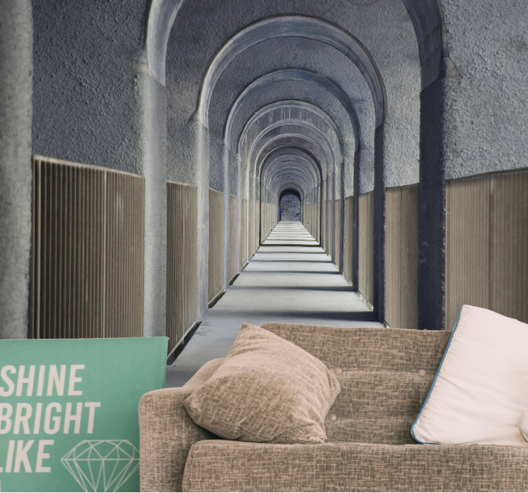 Endeløst bueperspektiv fototapet 3d - Tenstickers