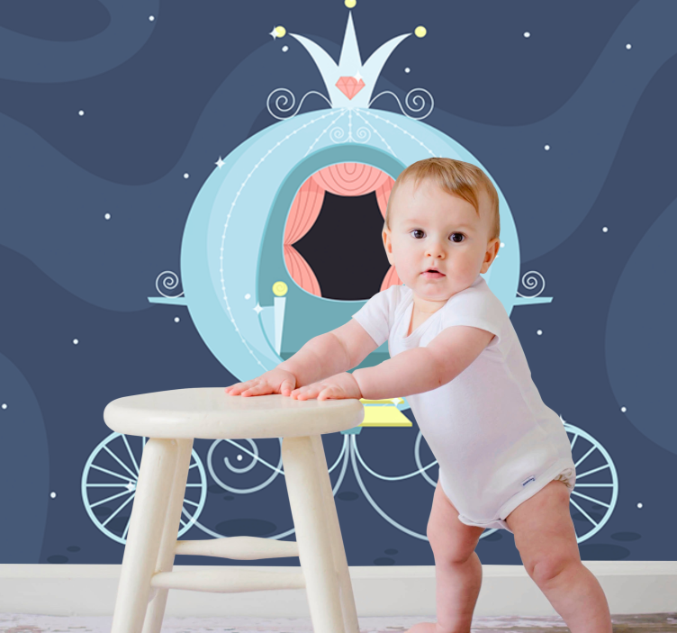 Eventyrvogn fototapet spedbarn - Tenstickers