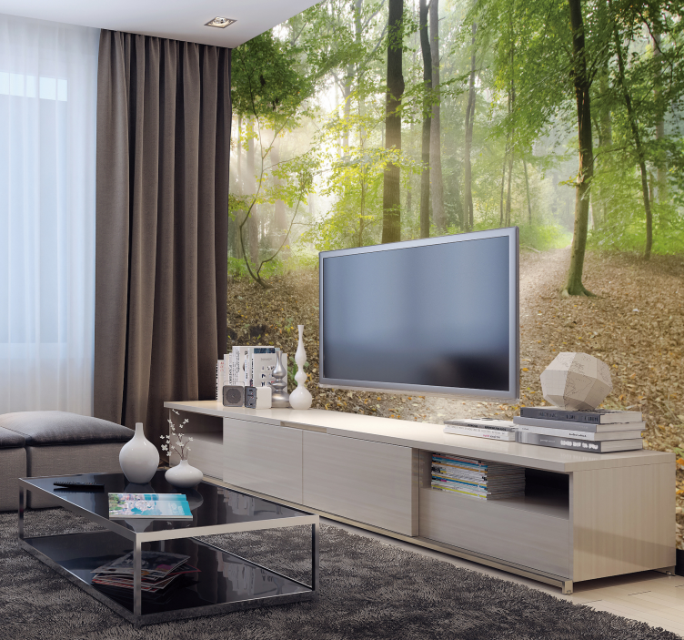 Fantastisk skogfototapet - Tenstickers