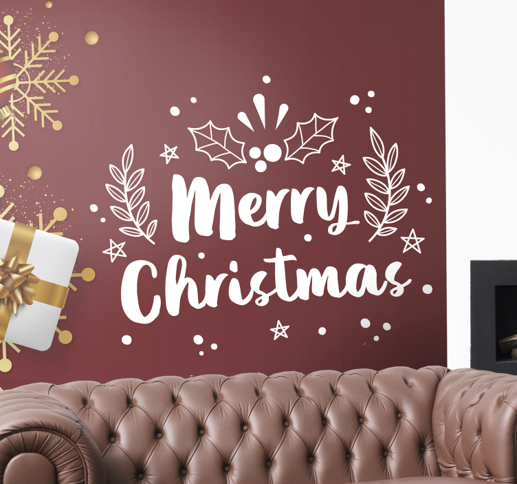 Ferie tekst jul fototapet - Tenstickers