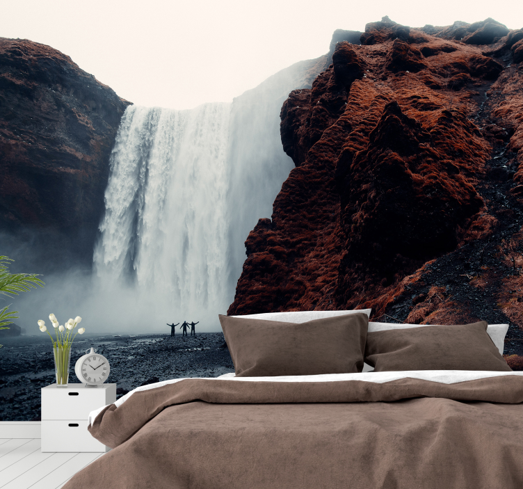 Flere fossefall fototapet - Tenstickers