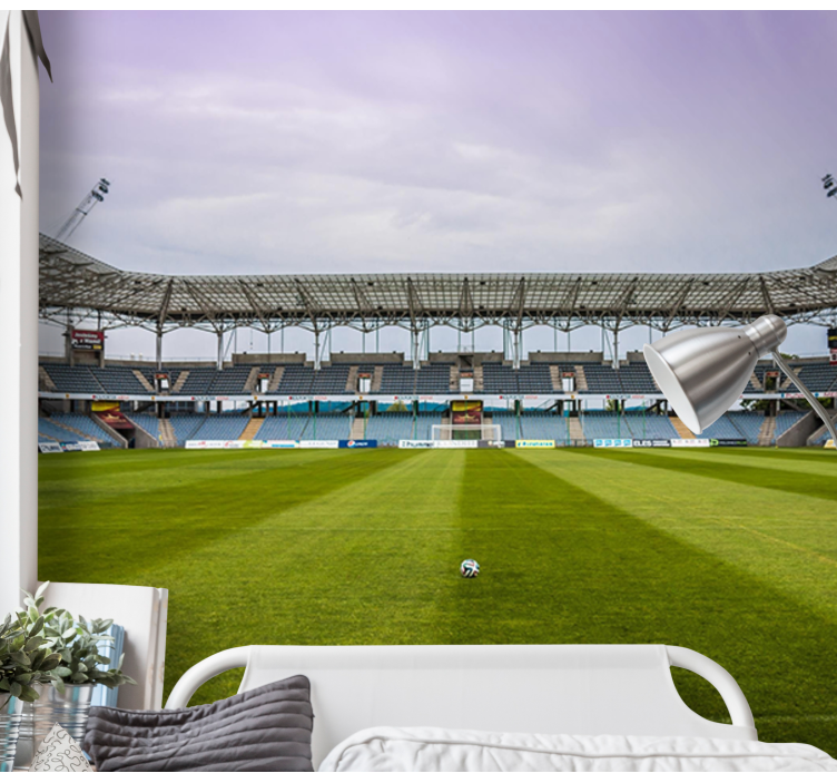 Fotballbane soverommet fototapet tapet - Tenstickers