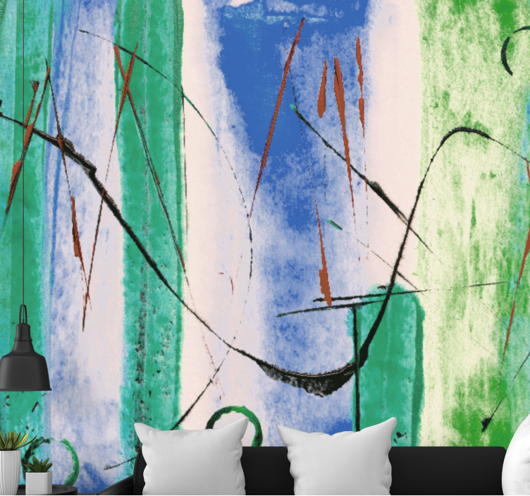 Fototapet abstrakt dynamiske linjemønstre - Tenstickers