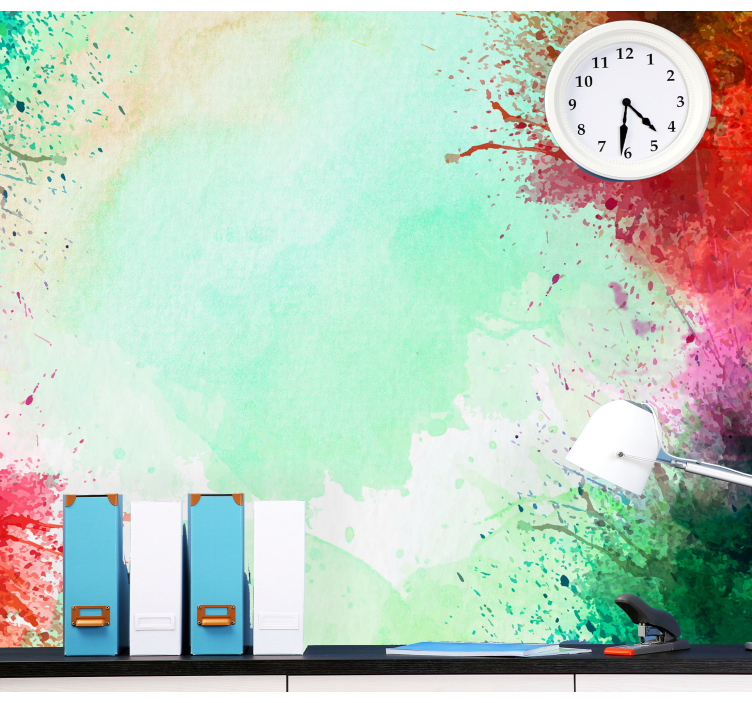 Fototapet abstrakt fargerike sprutmotiver - Tenstickers