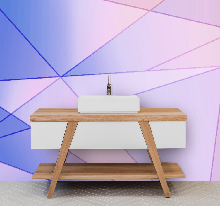 Fototapet abstrakt geometrisk fargelek - Tenstickers