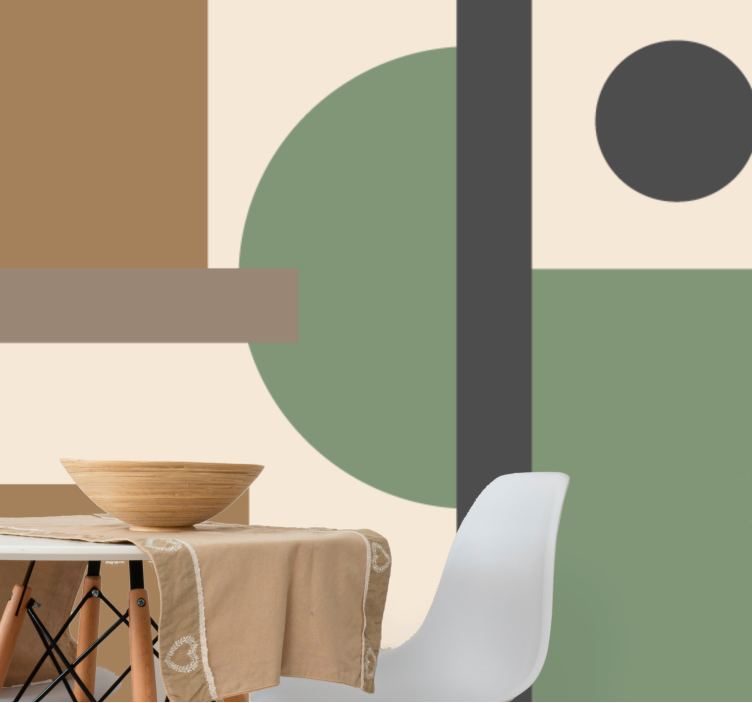 Fototapet abstrakt geometrisk formorganisering - Tenstickers