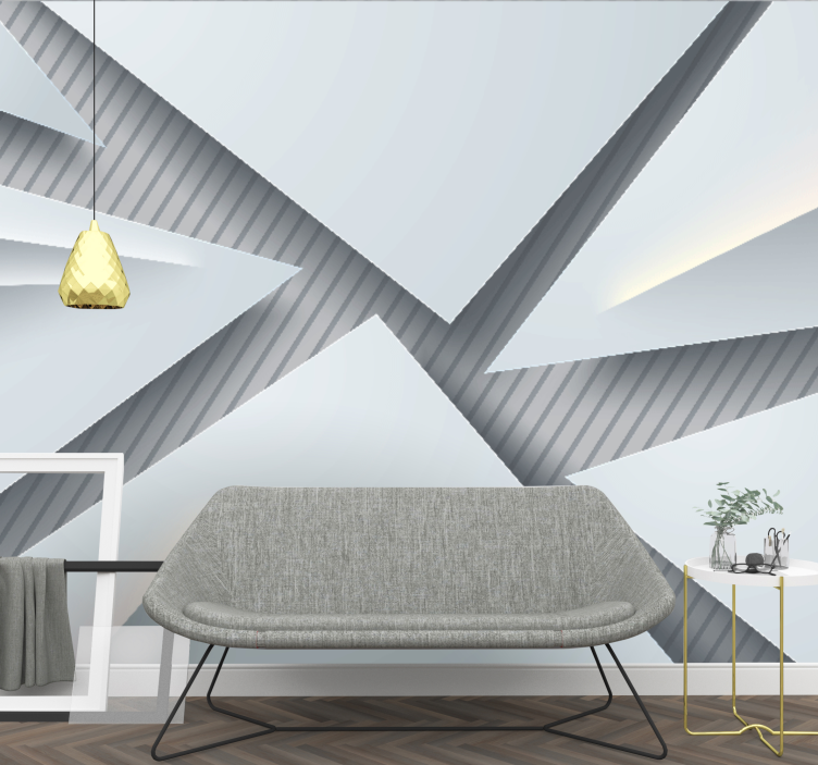 Fototapet abstrakt geometriske lagde former - Tenstickers