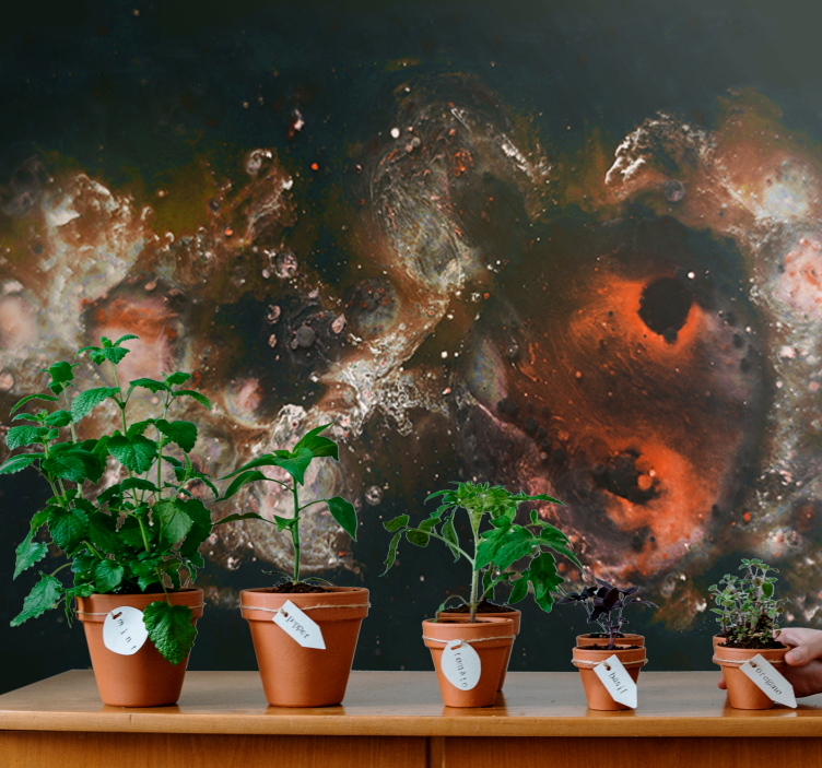 Fototapet abstrakt himmelske flytende mønstre - Tenstickers