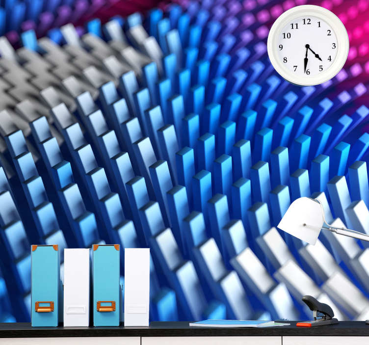 Fototapet abstrakt med teksturerte geometriske bølger - Tenstickers