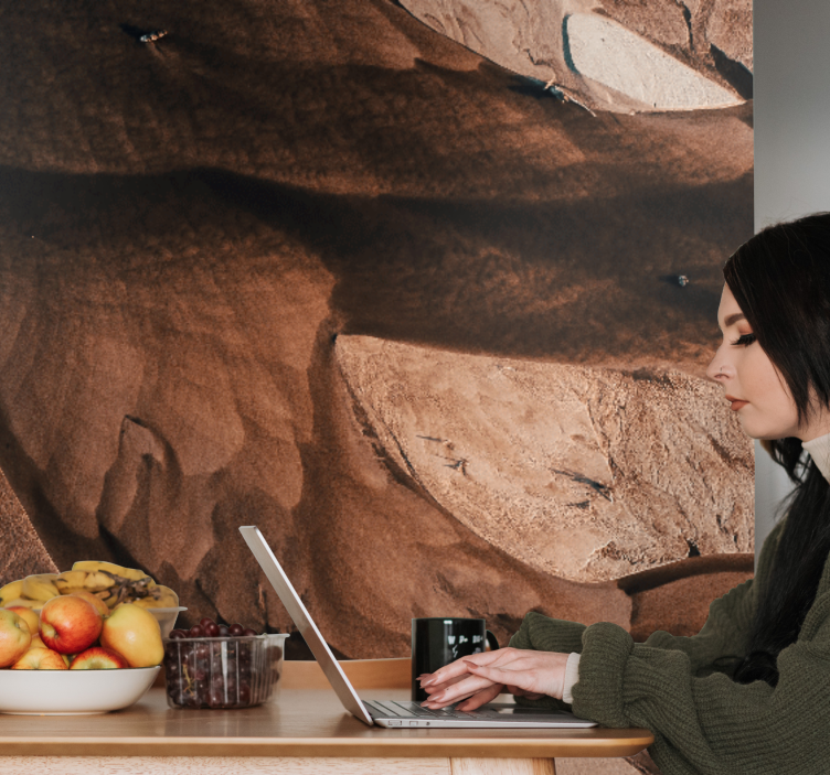 Fototapet abstrakt med teksturerte sandmønstre - Tenstickers