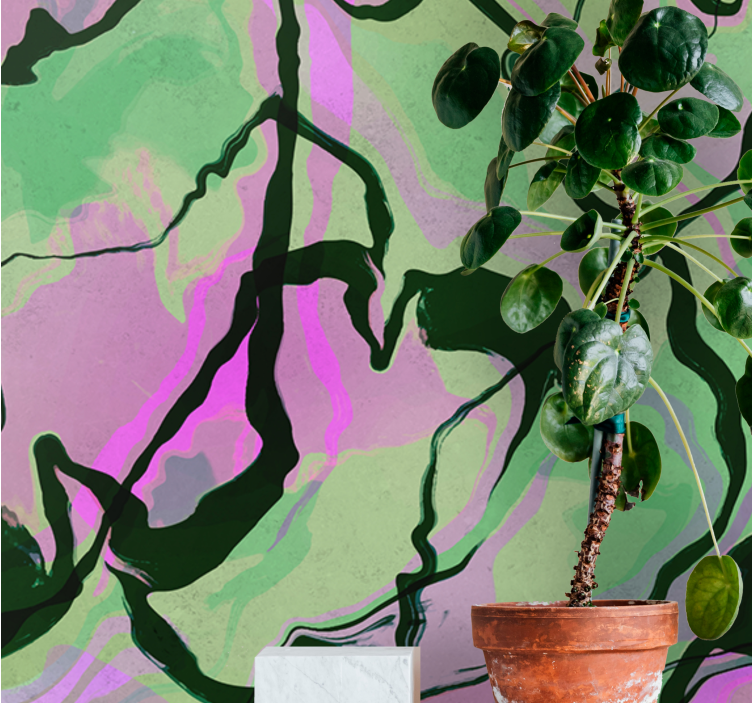 Fototapet abstrakt organisk formkomposisjon - Tenstickers