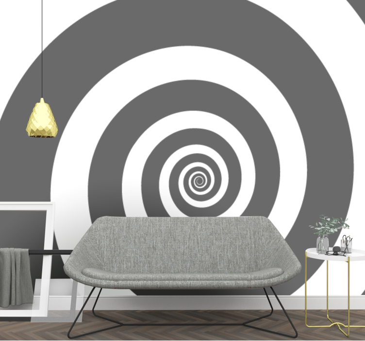 Fototapet abstrakt spiral illusjon design - Tenstickers