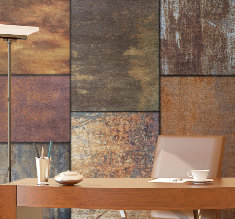 Fototapet andre teksturer og mønstre rustikke paneler - Tenstickers