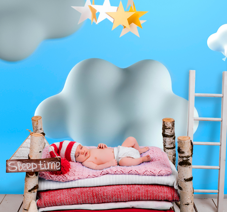 Fototapet baby himmel og himmellegemer - Tenstickers