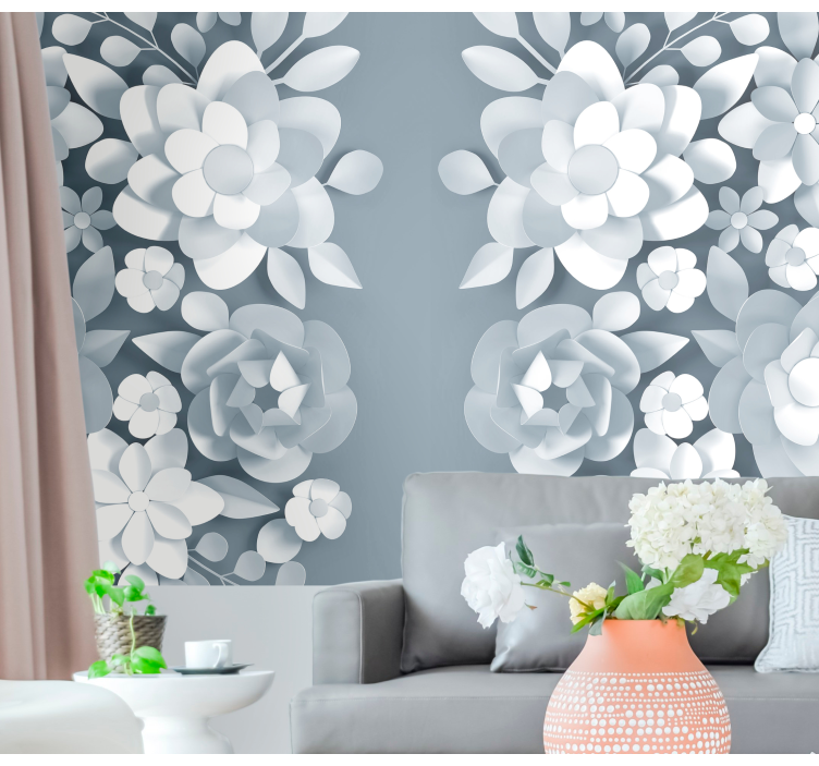 Fototapet blomster elegante botaniske motiver - Tenstickers