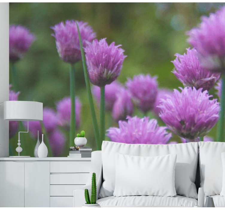 Fototapet blomster gressløkblomsterklase - Tenstickers