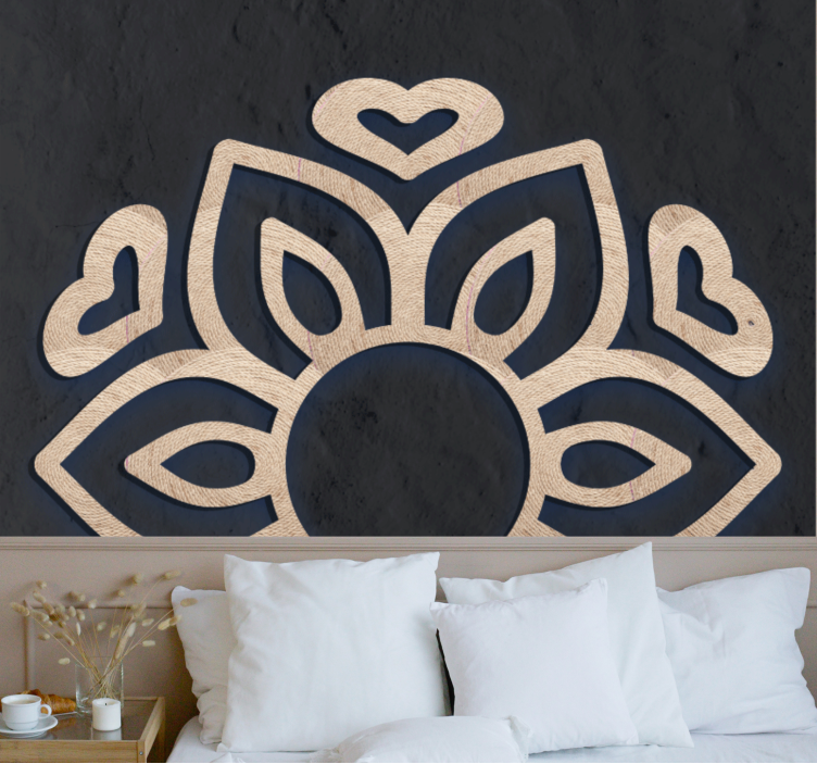 Fototapet buddha hjerte lotus design - Tenstickers
