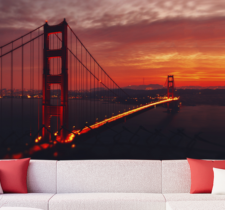 Fototapet byer golden gate-buen - Tenstickers