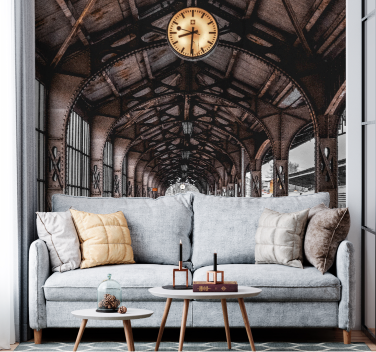 Fototapet byer klokketårn stasjonsportalen - Tenstickers