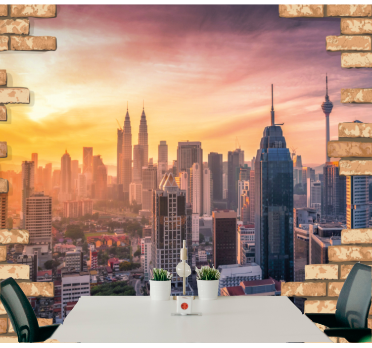 Fototapet byer kuala lumpur skyline - Tenstickers