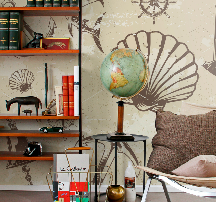 Fototapet byer kystnære maritime elementer - Tenstickers