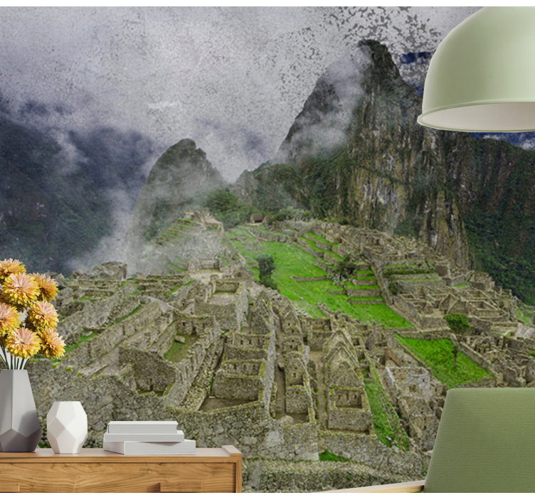 Fototapet byer machu picchu ruiner - Tenstickers