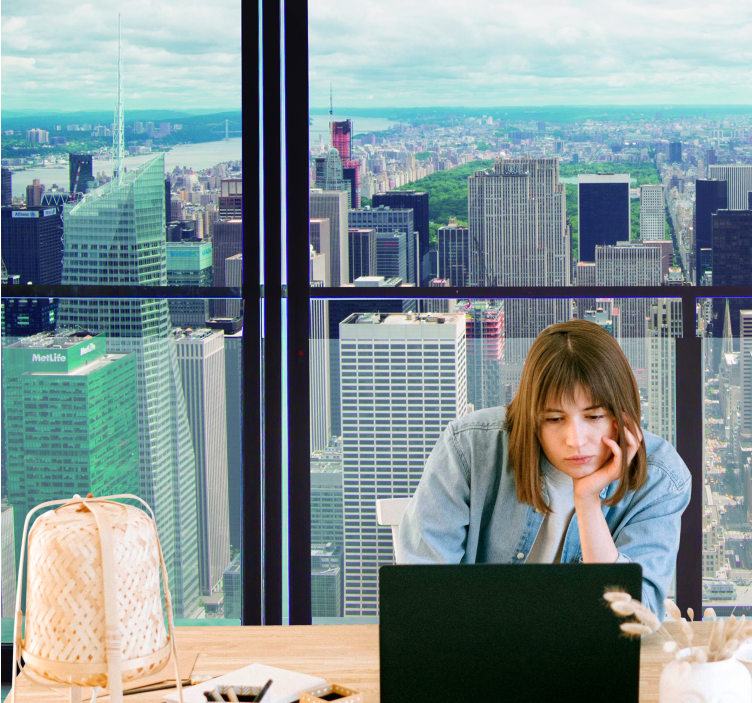 Fototapet byer new yorks skyline - Tenstickers