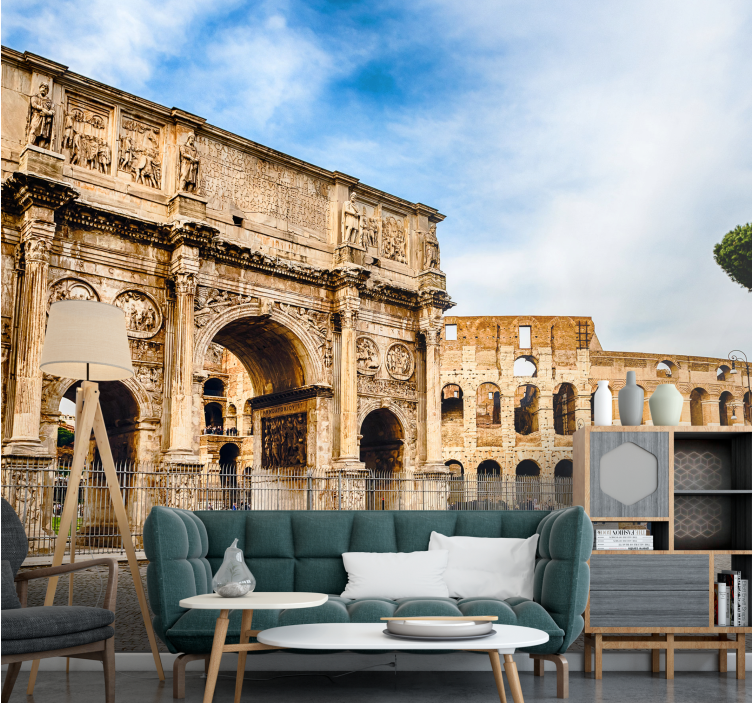 Fototapet byer romas historiske landemerker - Tenstickers