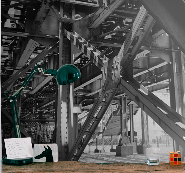 Fototapet byer urban strukturell design - Tenstickers