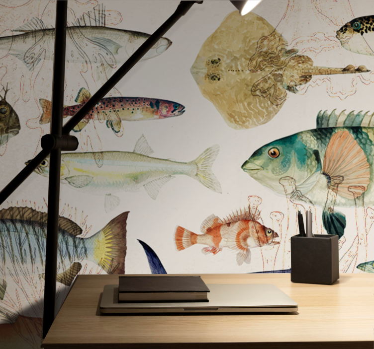 Fototapet dyr marine liv samling - Tenstickers