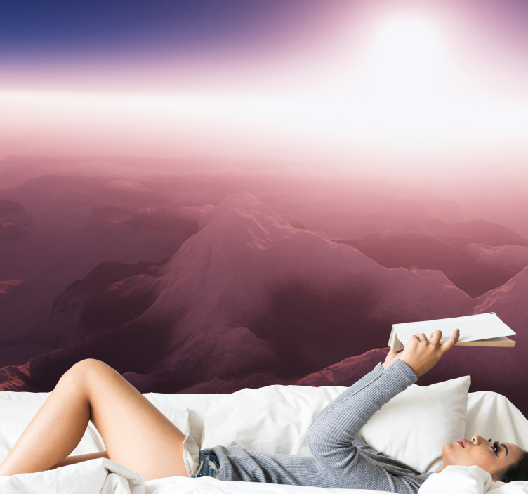 Fototapet fjell rolig fjelltoppen - Tenstickers