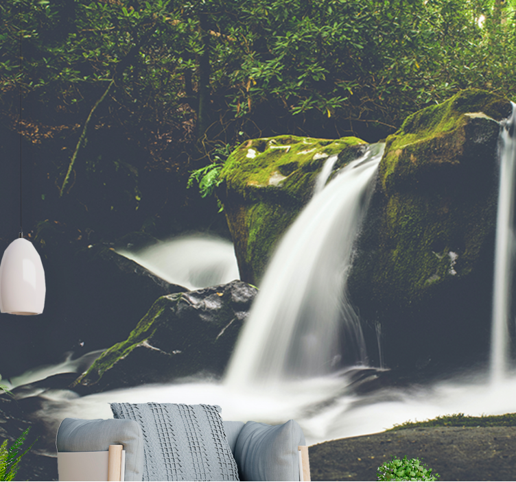 Fototapet foss med fossefallscene - Tenstickers