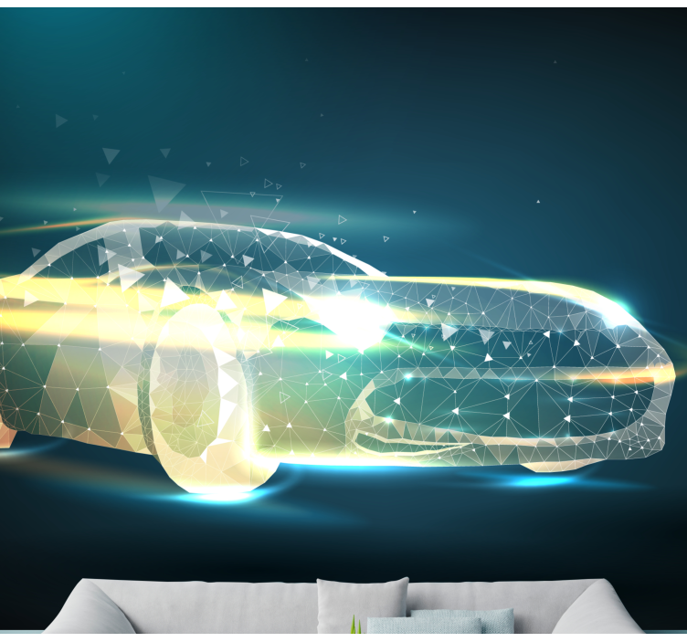 Fototapet kjøretøy geometrisk bilbevegelse - Tenstickers