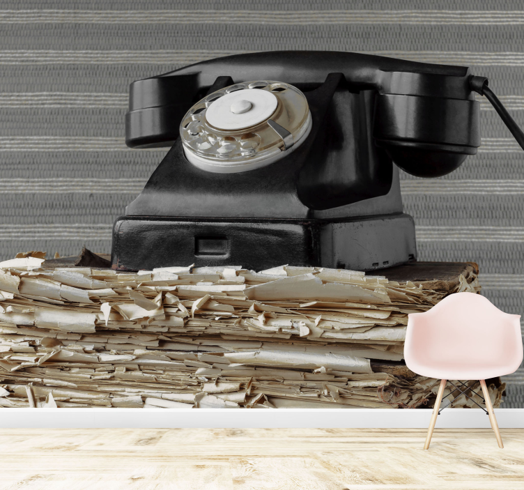 Fototapet kjøretøy vintage telefon klassisk - Tenstickers