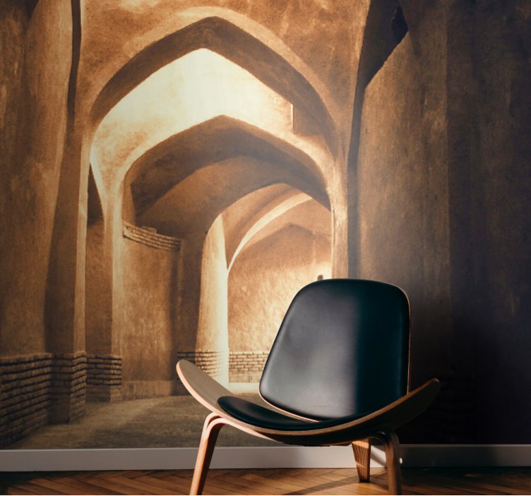 Fototapet landskap gamle buer passasje - Tenstickers